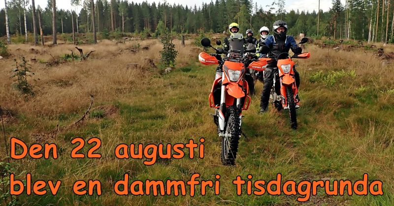 Den 22 augusti blev en dammfri tisdagrunda.