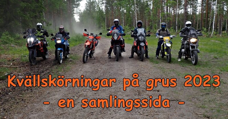 Kvällskörningar på grus 2023 – en samlingssida.