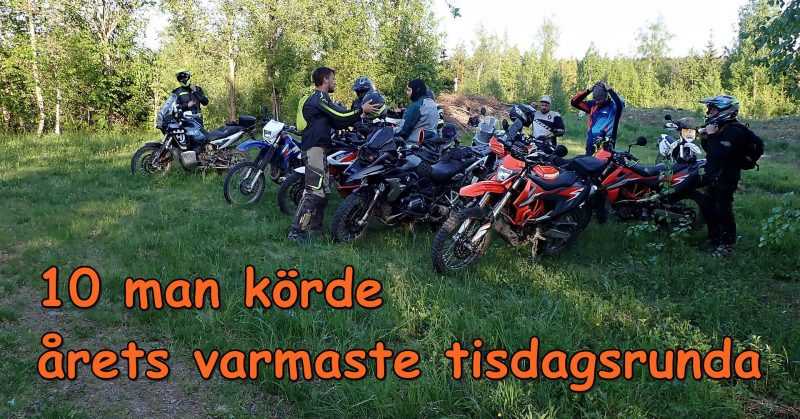 10 man körde årets varmaste tisdagsrunda.