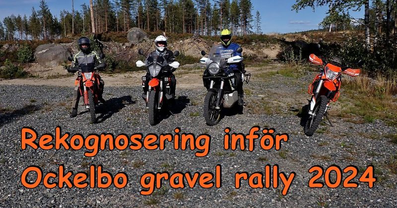 Rekognosering inför Ockelbo gravel rally 2024
